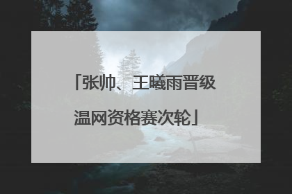 张帅、王曦雨晋级温网资格赛次轮