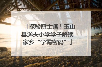 探秘博士馆！玉山县逸夫小学学子解锁家乡“学霸密码”