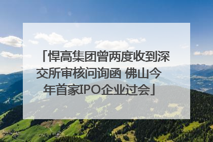 悍高集团曾两度收到深交所审核问询函 佛山今年首家IPO企业过会