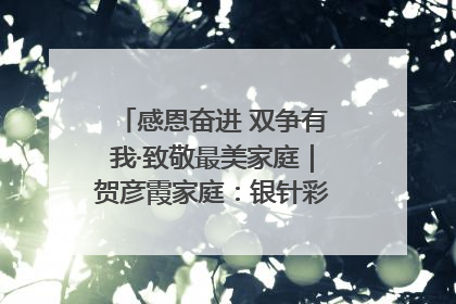 感恩奋进 双争有我·致敬最美家庭｜贺彦霞家庭：银针彩线绣出好日子