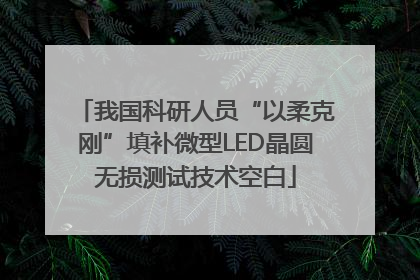 我国科研人员“以柔克刚”填补微型LED晶圆无损测试技术空白