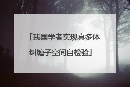 我国学者实现真多体纠缠子空间自检验