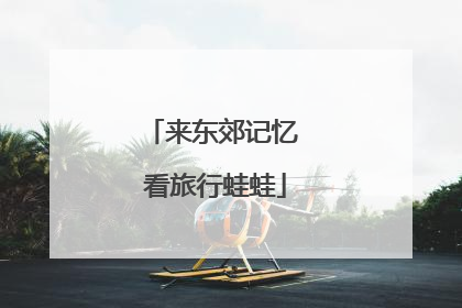 来东郊记忆 看旅行蛙蛙
