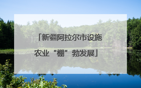 新疆阿拉尔市设施农业“棚”勃发展