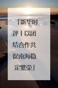 新华时评丨以团结合作共促南海稳定繁荣