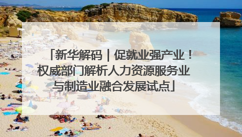 新华解码｜促就业强产业！权威部门解析人力资源服务业与制造业融合发展试点