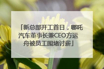 新总部开工首日，哪吒汽车董事长兼CEO方运舟被员工围堵讨薪