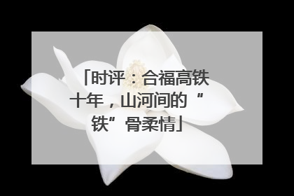 时评：合福高铁十年，山河间的“铁”骨柔情
