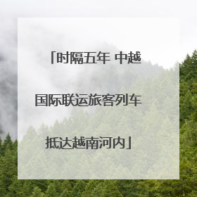 时隔五年 中越国际联运旅客列车抵达越南河内
