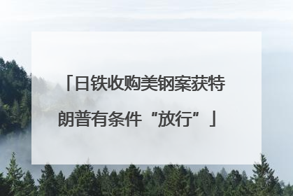日铁收购美钢案获特朗普有条件“放行”