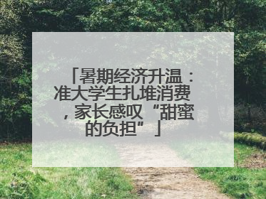 暑期经济升温：准大学生扎堆消费，家长感叹“甜蜜的负担”