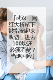 武汉一网红大桥桥下被指圈起来收费，进去100块还必须消费？当地回应