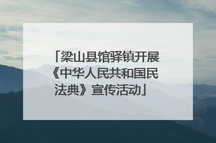 梁山县馆驿镇开展《中华人民共和国民法典》宣传活动