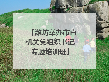 潍坊举办市直机关党组织书记专题培训班