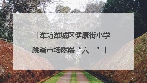 潍坊潍城区健康街小学跳蚤市场燃爆“六一”