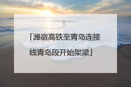 潍宿高铁至青岛连接线青岛段开始架梁