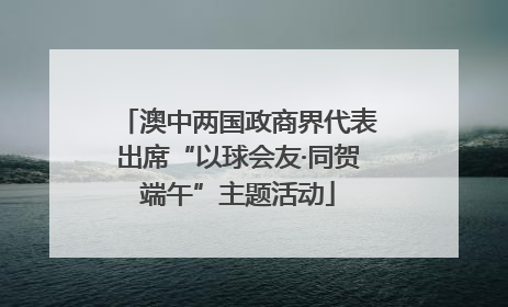 澳中两国政商界代表出席“以球会友·同贺端午”主题活动