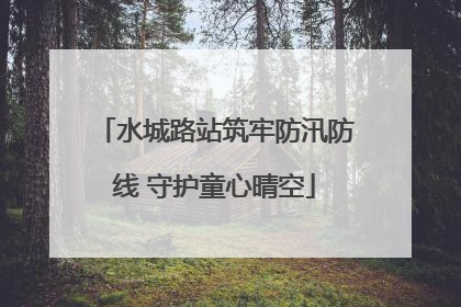 水城路站筑牢防汛防线 守护童心晴空