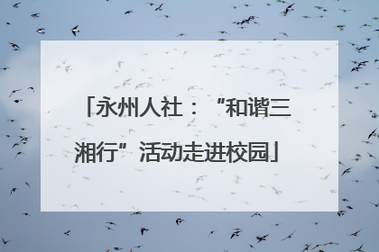 永州人社：“和谐三湘行”活动走进校园