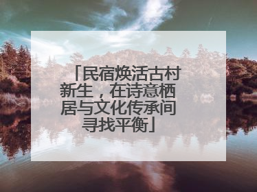 民宿焕活古村新生，在诗意栖居与文化传承间寻找平衡