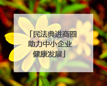 民法典进商圈 助力中小企业健康发展