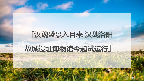 汉魏盛景入目来 汉魏洛阳故城遗址博物馆今起试运行