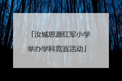 汝城思源红军小学举办学科竞赛活动