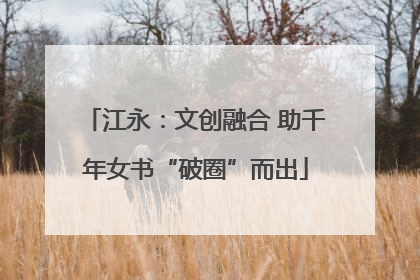 江永：文创融合 助千年女书“破圈”而出