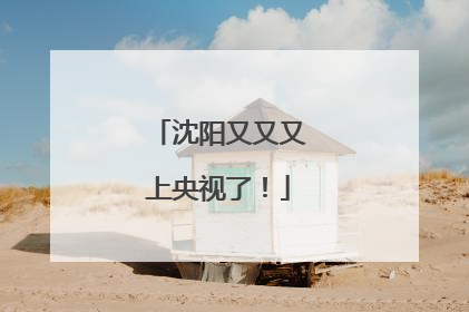 沈阳又又又上央视了！