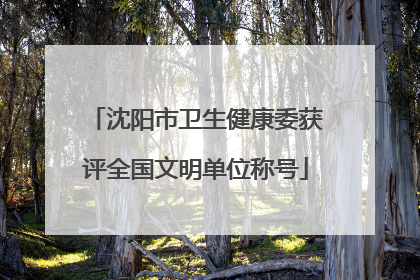 沈阳市卫生健康委获评全国文明单位称号
