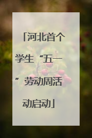河北首个学生“五一”劳动周活动启动