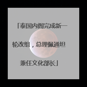 泰国内阁完成新一轮改组，总理佩通坦兼任文化部长