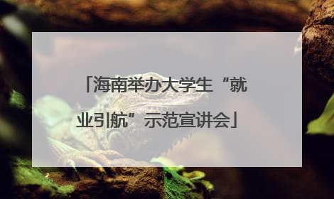 海南举办大学生“就业引航”示范宣讲会