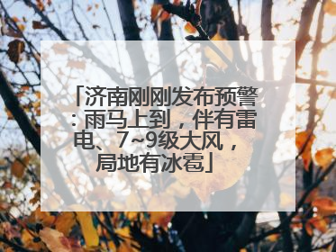 济南刚刚发布预警：雨马上到，伴有雷电、7~9级大风，局地有冰雹