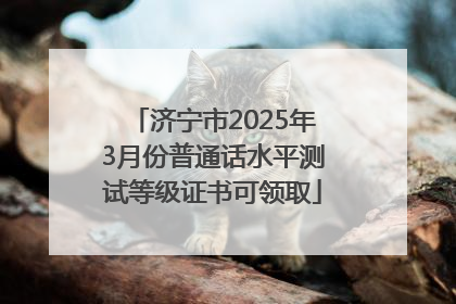 济宁市2025年3月份普通话水平测试等级证书可领取