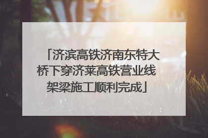 济滨高铁济南东特大桥下穿济莱高铁营业线架梁施工顺利完成