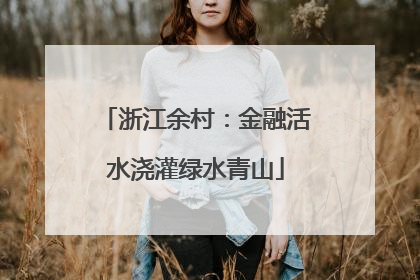 浙江余村：金融活水浇灌绿水青山