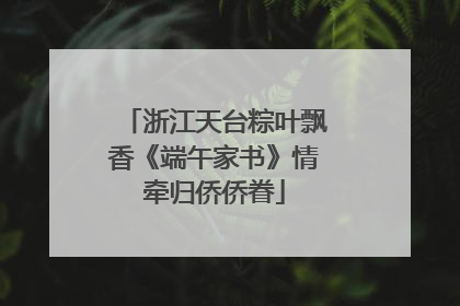 浙江天台粽叶飘香《端午家书》情牵归侨侨眷