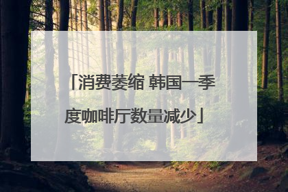 消费萎缩 韩国一季度咖啡厅数量减少
