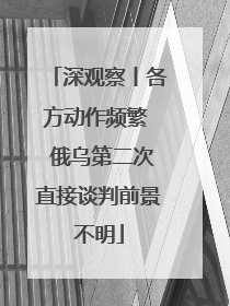深观察丨各方动作频繁  俄乌第二次直接谈判前景不明