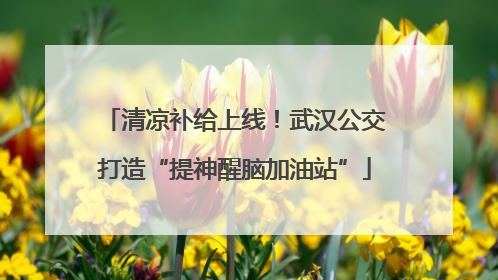 清凉补给上线！武汉公交打造“提神醒脑加油站”