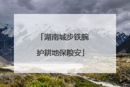 湖南城步铁腕护耕地保粮安