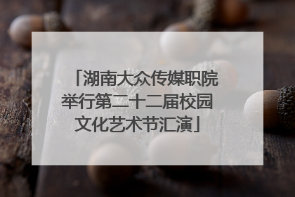湖南大众传媒职院举行第二十二届校园文化艺术节汇演
