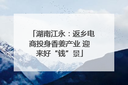 湖南江永：返乡电商投身香姜产业 迎来好“钱”景