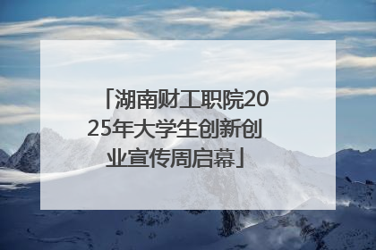 湖南财工职院2025年大学生创新创业宣传周启幕