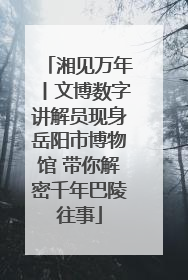 湘见万年丨文博数字讲解员现身岳阳市博物馆 带你解密千年巴陵往事