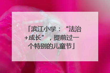 滨江小学：“法治+成长”，提前过一个特别的儿童节