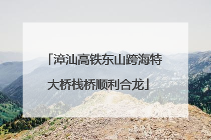 漳汕高铁东山跨海特大桥栈桥顺利合龙