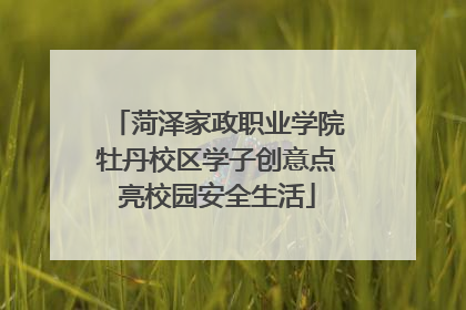 菏泽家政职业学院牡丹校区学子创意点亮校园安全生活