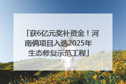 获6亿元奖补资金！河南俩项目入选2025年生态修复示范工程